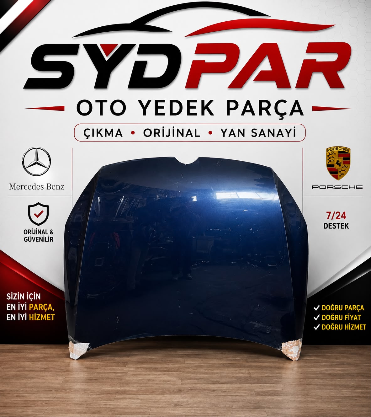VOLKSWAGEN B7 (36) ORİJİNAL ÇIKMA KAPUT MAVİ