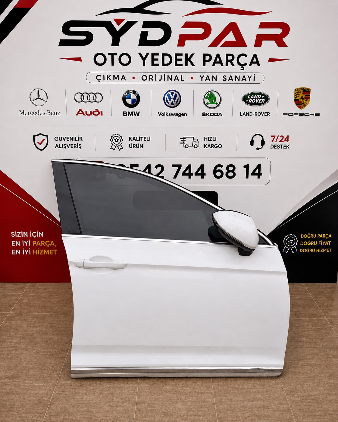 VOLKSWAGEN B8 (3G) ORİJİNAL ÇIKMA KAPI BEYAZ