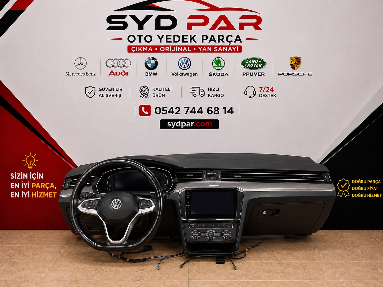 VOLKSWAGEN B8 (3G) ORİJİNAL ÇIKMA KOMPLE GÖĞÜS / TORPİDO